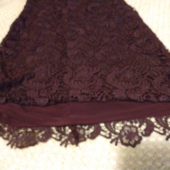 Lauren Ralph Lauren Lace Cocktail Dress 8 Lined Sleeveless Wedding Evening - Picture 7 of 15